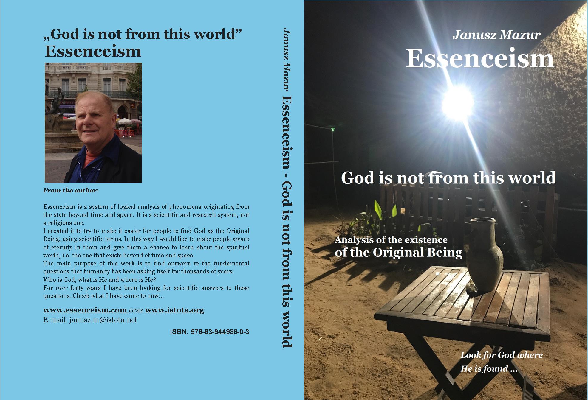 Cover Essenceism 1_God is not from this world